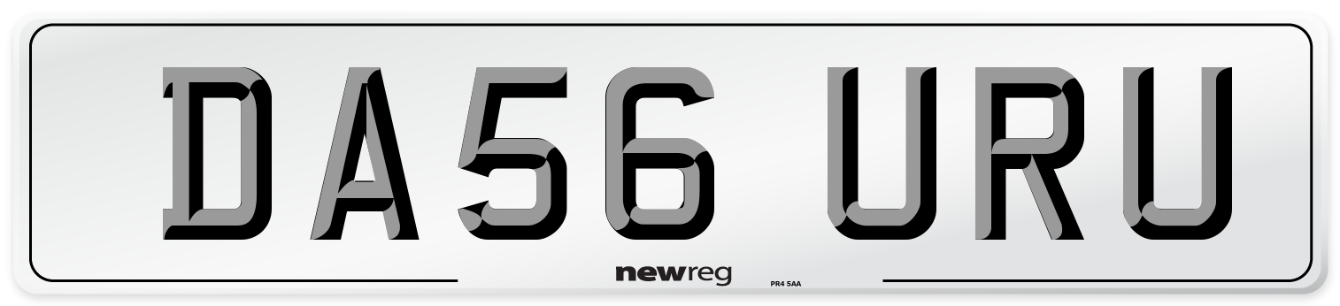 DA56 URU Number Plate from New Reg